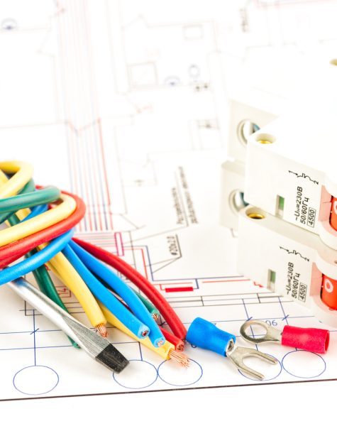 electric tools on a white background .